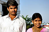 Orissa - Koraput. People visiting the temple of Jagannath. 