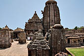 Orissa - Bhubaneswar, Lingaraj Temple. General view of the temple compound.