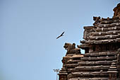 Orissa - Bhubaneswar, Lingaraj Temple. The jagamohana with its tall pyramidal roof. 