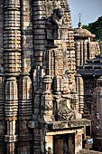 Orissa - Bhubaneswar, Lingaraj Temple. The other shrines  of the temple compound. 