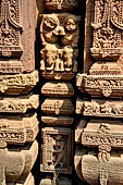 Orissa - Bhubaneshwar. Mukteswara temple, simha decoration of the jagamohan. 