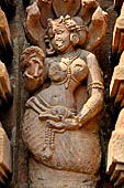 Orissa - Bhubaneshwar. Mukteswara temple, Nagini the female Naga. Usually very beautiful, they are human with the body and tail of a cobra. 