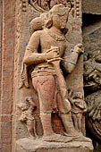 Orissa - Bhubaneshwar. Mukteswara temple, dvarapala door guardian. 