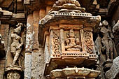 Orissa - Bhubaneswar. Temples around the Papanashini Kund, decoration with miniature shrine. 