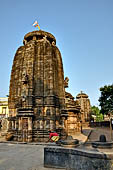 Orissa - Bhubaneswar. Temple nearby the Papanasini Kund. The deul. 