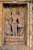 Orissa - Bhubaneswar. Temple nearby the Papanasini Kund. Kartikeya panel.