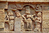 Orissa - Bhubaneswar. Parsurameswar Temple, decorations of the western doorway of the jagamohan. 