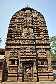 Orissa - Bhubaneswar. Parsurameswar Temple, the deul with the central niche flanked by two subsidiary niches.  