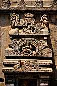 Orissa - Bhubaneswar. Parsurameswar Temple, detail of a subsidiary niche of the deul.  