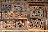 Orissa - Bhubaneswar. Parsurameswar Temple, decorations of the western doorway of the jagamohan. 