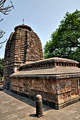 Orissa - Bhubaneswar. Parsurameswar Temple, general view with the 'sahasralingam' in the foreground. 