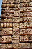 Orissa - Bhubaneswar. Parsurameswar Temple, details of the decoration of the deul. 