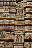 Orissa - Bhubaneswar. Parsurameswar Temple, details of the decoration of the deul. 