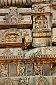 Orissa - Bhubaneswar. Parsurameswar Temple, details of the decoration of the deul. 