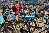 Orissa - Puri, the Grand road, the main street of Puri. Lined with bazaars and stalls the road is is usually jammed with pilgrims. 