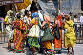 Orissa - Puri, the Grand road, the main street of Puri. Lined with bazaars and stalls the road is is usually jammed with pilgrims. 