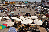 Orissa - Puri, the Grand road, the main street of Puri. Lined with bazaars and stalls the road is is usually jammed with pilgrims. 