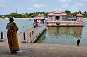 Orissa - Puri, the holy tank called Narendra Sagar with a small temple in the middle. 