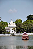 Orissa - Puri, the holy tank called Narendra Sagar with a small temple in the middle. 