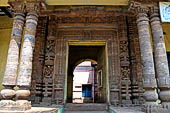 Orissa - Puri, sculptures of a temple entrance found along the road leading to the beach. 