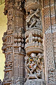 Orissa - Puri, sculptures of a temple entrance found along the road leading to the beach. 