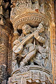 Orissa - Puri, sculptures of a temple entrance found along the road leading to the beach. 