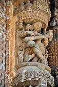 Orissa - Puri, sculptures of a temple entrance found along the road leading to the beach. 