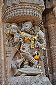 Orissa - Puri, sculpture of River Yamuna goddess on the temple entrance found along the road leading to the beach. 