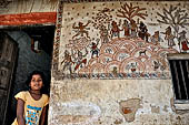 Orissa - Raghurajpur. Murals. 