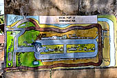 Orissa - Raghurajpur. Map of the town paited on the wall. 