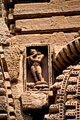 Orissa - Bhubaneswar. Rajarani temple, sculptural decorations of the deul.