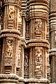 Orissa - Bhubaneswar. Rajarani temple, sculptures of the deul, with Agni  the dikpala of the south-east direction.