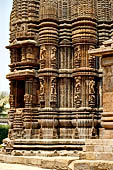 Orissa - Bhubaneswar. Rajarani temple, the base of the deul (bada) .