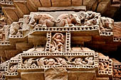 Orissa - Bhubaneswar. Rajarani temple, sculptural decorations of the deul.