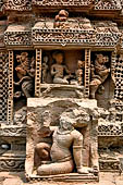 Orissa - Bhubaneswar. Rajarani temple, sculptural decorations of the deul.