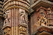 Orissa - Bhubaneswar. Rajarani temple, sculptural decorations of the deul.