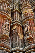 Orissa - Bhubaneswar. Rajarani temple, sculptural decorations of the deul.