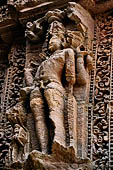 Orissa - Bhubaneswar. Rajarani temple, Ishana (dikpala of north-east), a form of Shiva displayed with an erect phallus.