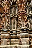 Orissa - Bhubaneswar. Rajarani temple, sculptural decorations of the deul.