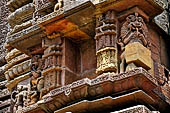 Orissa - Bhubaneswar. Rajarani temple, sculptural decorations of the deul.