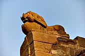 Orissa - Bhubaneswar. Rajarani temple, 'flying lion' over the pediments of the jagamohan.