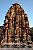 Orissa - Bhubaneswar. Rajarani temple, the spectacularly elaborate deul is a shikhara-cluster, a type seen at Khajuraho.