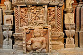 Orissa - Bhubaneswar. Rajarani temple, sculptural decorations of the deul. 