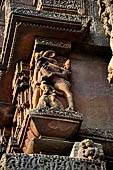 Orissa - Bhubaneswar. Rajarani temple, double 'virala' at temple corners. 