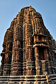 Orissa - Bhubaneswar. Rajarani temple, the spectacularly elaborate deul is a shikhara-cluster, a type seen at Khajuraho 