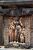 Ratnagiri - the main monastery - image of Yamuna river goddess at the side of the entrace portal