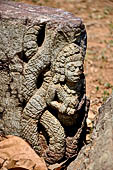 Ratnagiri - Sculpture fragments in front of the main monastery.