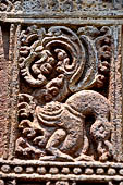 Ratnagiri - details of the beautifully decotated portal of the main monastery