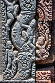 Ratnagiri - details of the beautifully decotated portal of the main monastery 