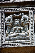 Ratnagiri - the main monastery - Gajalakshmi detail on the lintel of the portal.  